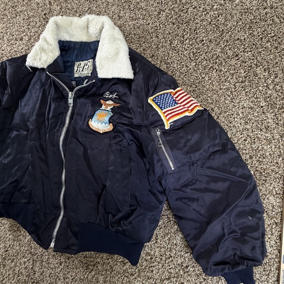 Vintage B-15 U.S. Air Force Bomber Jacket Massachusetts Patch Small - Picture 3 of 12